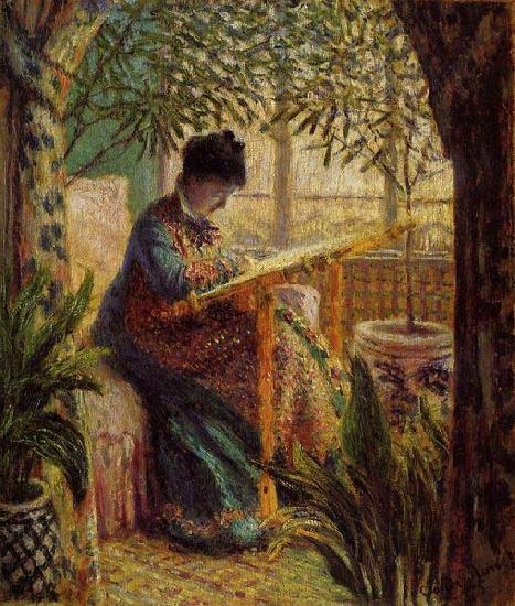 Claude Monet Camille Monet at Work oil painting image